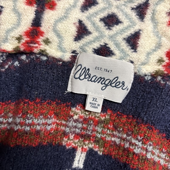 Wrangler Retro Women's XL Southwestern Aztec Longline Belted Wrap Cardigan - Picture 4 of 9